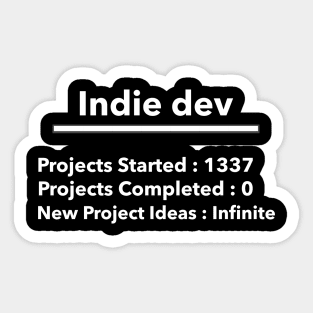 Indie Dev Projects Sticker